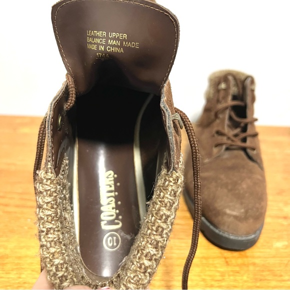 Coasters 90s Brown leather booties size 10 - Picture 6 of 6